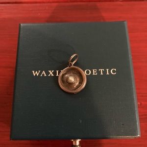Waxing Poetic Silver Pearl Charm